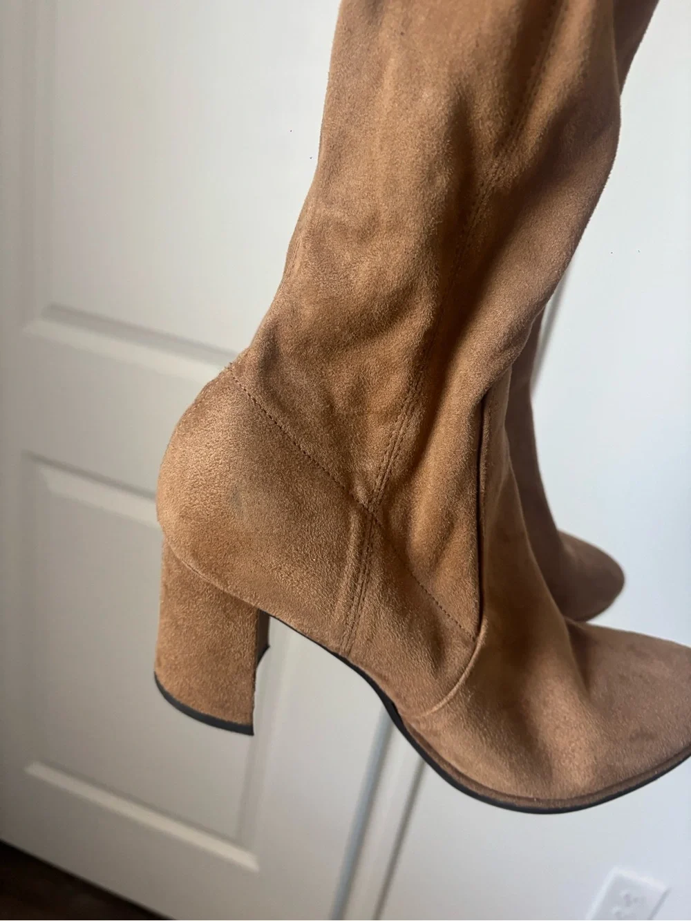 Marc Fisher Tall Suede Over-the-Knee Boots in Cognac Brown